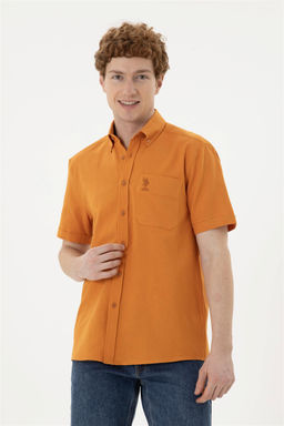 Мужская рубашка с коротким рукавом в плитку