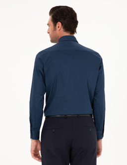 Lacivert Slim Fit Pamuk Klasik G_mlek