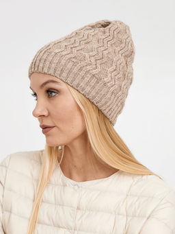 шапка женская с добавлением шерсти с узором - Glenfield фото 5