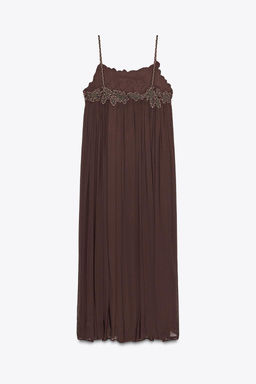 ZW COLLECTION LONG EMBROIDERED DRESS - Zara фото 7