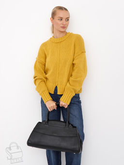 Сумка женская кожаная 3380-2QP black Polina&Eiterou в Новосибирске