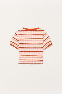 LIMITED EDITION STRIPED CROPPED T-SHIRT - Zara фото 7