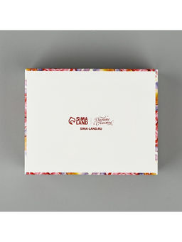 Цена за 5 шт. Коробка складная с пластиковой крышкой «Цветочные грёзы», 11.5 х 9 х 4 см