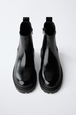PATENT ANKLE BOOTS - Zara фото 4