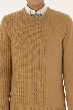 Erkek Comfort Fit Bisiklet Yaka Hardal Kazak - U.s. polo assn фото 6