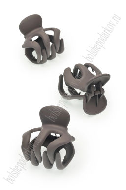 Крабики для волос матовые 5*4,5 см (10 шт) SF-7986, капучино