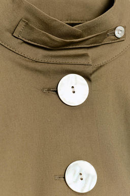 CAMISA POPEL?N BOTONES / Khaki oscuro - Zara фото 8