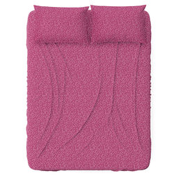 Простыня на резинке 2-х спальная "Сияние, фиолетовый" 140х200см, свесы 27см, бязь "Комфорт" 121г/м2, хлопок 100%, упаковка "классическая" ПВХ 28х41см, "Домашняя мода" (Россия)