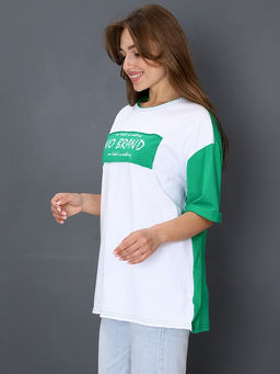 Футболка Женская Оверсайз No Brand цвет Зеленый - Амавес-текстиль фото 6