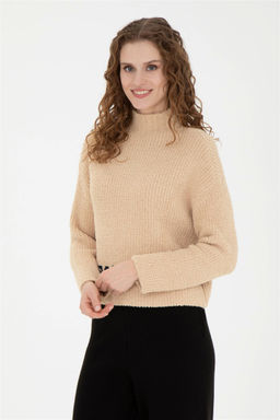 Женский свитер песочного меланжа - U.s. polo assn фото 3