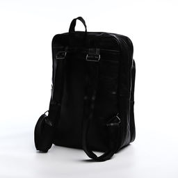 Рюкзак мужской на молнии, 2 наружных кармана, цвет чёрный - Simaland фото 3