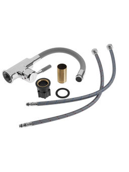 Смеситель для кухни с силиконовым изливом и гайкой, A9890T-2.