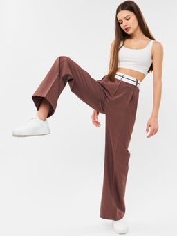 K10119 Брюки палаццо КОРИЧНЕВЫЙ