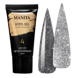 Manita Professional Акриловый гель для ногтей светоотражающий №04, 30 мл MP110132  фото 4