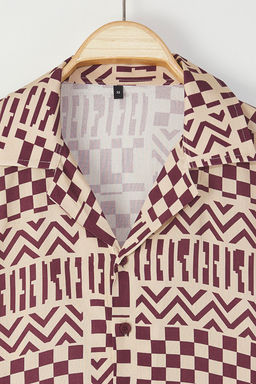 TRENDYOL MAN Bej Oversize Gomlek TMNSS25GO00066 - Trendyolmilla фото 3