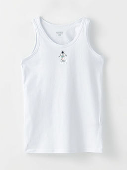 Bisiklet Yaka Bask?l? Pamuklu Erkek ?ocuk Atlet 2li - Waikiki фото 2