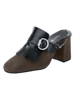 Шлепки, серо-черные