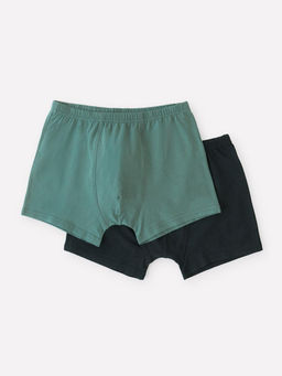 К 1912-2уп/темный малахит,индиго набор трусы для мал