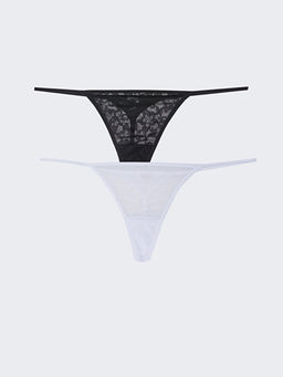 Dantel Detayl? Tanga K?lot 2li Paket