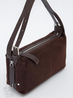 Сумка женская кожаная 6148QF d.coffee  Polina&Eiterou