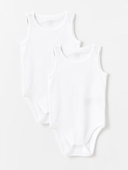 Bisiklet Yaka Basic Erkek Bebek ??t??tl? Bodysuit 2li
