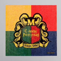 Цена за 3 шт. Салфетки бумажные однослойные «С днём рождения. Magic time», 24 × 24 см, 20 шт.