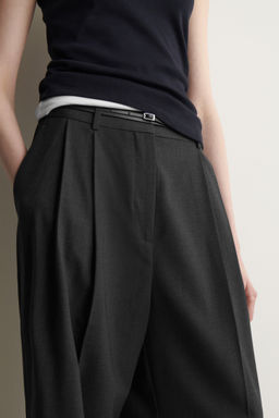 PANTAL?N TWILL WIDE LEG RELAXED FIT - H&m фото 8