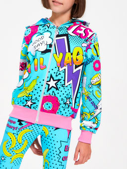 Толстовка "Лето",бирюзовый