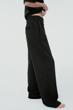 WASHED INTERLOCK TROUSERS - Zara фото 11