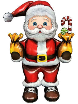 Воздушный шар фольгированный 43" «Дед мороз с подарками», под воздух