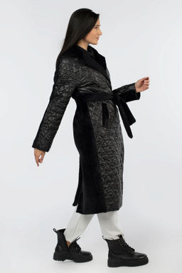 Пальто женское демисезонное (пояс) - El podio фото 4