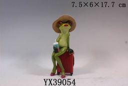 Фигурка Лягушка на чемодане в шляпе 17 см / YX39054 /уп 24/ - Галеонтрейд фото 5