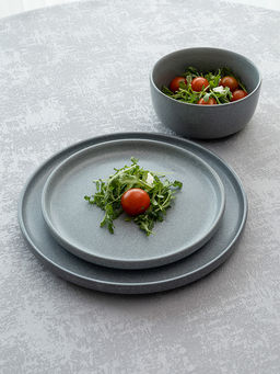 Тарелка плоская D21,5 серый керамика