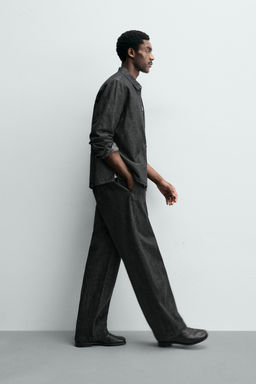 PANTAL?N CHINO DENIM BARREL FIT / Gris - Zara фото 6