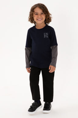 Erkek _ocuk Lacivert Bisiklet Yaka Basic Sweatshirt Sepette S_rpriz _ndirim - U.s. polo assn фото 5