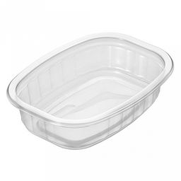Цена за 50 шт. Контейнер одноразовый из полипропилена 0,2л 13,9х10,2х3см, с крышкой, прозрачный, ГОСТ Р 50962-96 (Россия)