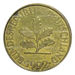 Монета 10 пфеннигов 1992 года А Германия