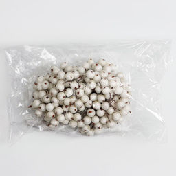 Цена за 10 шт. Ягоды для декора, белые, 7×6×7 см, 40 ягод