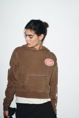 SLOGAN PRINT HOODIE - Zara фото 3