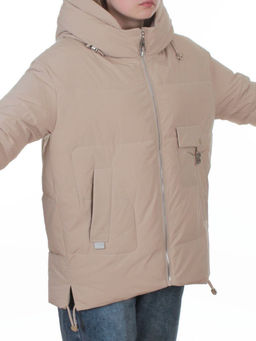 2396 BEIGE Куртка зимняя женская (150 гр. холлофайбер)