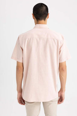 Рубашка из 100 % хлопка с короткими рукавами и воротником-поло обычного кроя - Defacto фото 10