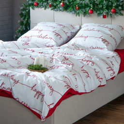 Постельное бельё Этель 1.5 сп Christmas letter 143х215 см, 150х214 см, 70х70 см - 2 шт, бязь  фото 11