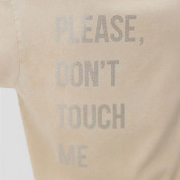 Футболка из вареного хлопка женская Mist Don't touch me, размер L, молочная