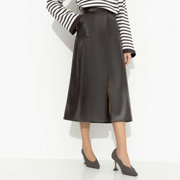 Юбка с разрезом, Откровенно шикарная (коричневый) - Charutti фото 3