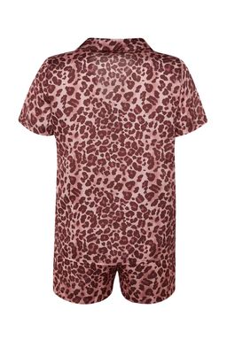 Trendyolmilla Pembe Cok Renkli Leopar Desenli Saten Sortlu Dokuma Pijama Tak?m? THMSS20PT0158 фото 8