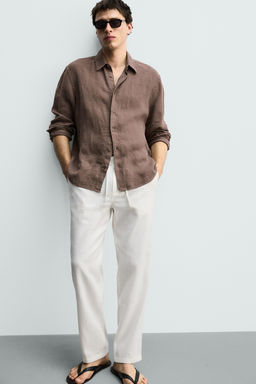 PANTAL?N RELAXED FIT ALGOD?N - LINO / Marr?n / Topo - Zara фото 6