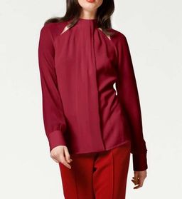 Блузка, бордовая