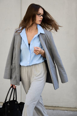 Рубашка оверсайз в полоску хлопковая