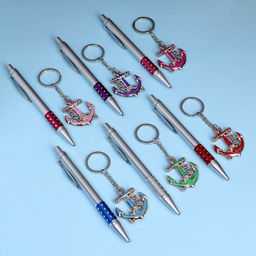 Набор подарочный 2в1 (ручка, брелок якорь) микс - Simaland фото 3