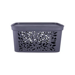 Корзинка 405*275*207мм с крышкой 18л, Leaves арт. С83800, С83801